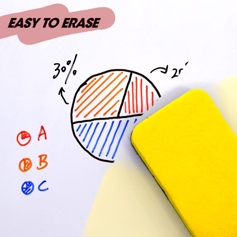 TWOHANDS Dry Erase Markers Ultra Fine Tip,0.7mm,Low Odor,Extra Fine Point,11 Assorted Colors,Whiteboard Markers for School,Office,Home,or Planning Whiteboard,12 Count,20529 - Image 5